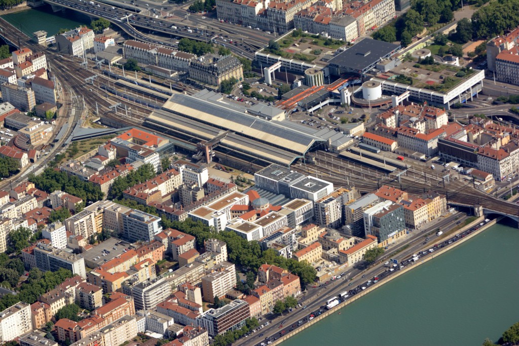 Vue aerienne de La Confluence (juillet 2015)